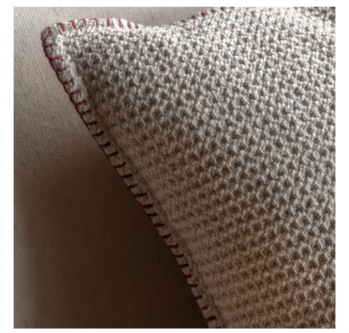 Alder Textured Cushion/Cream