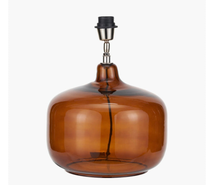 Corby Amber Glass Table Lamp Base