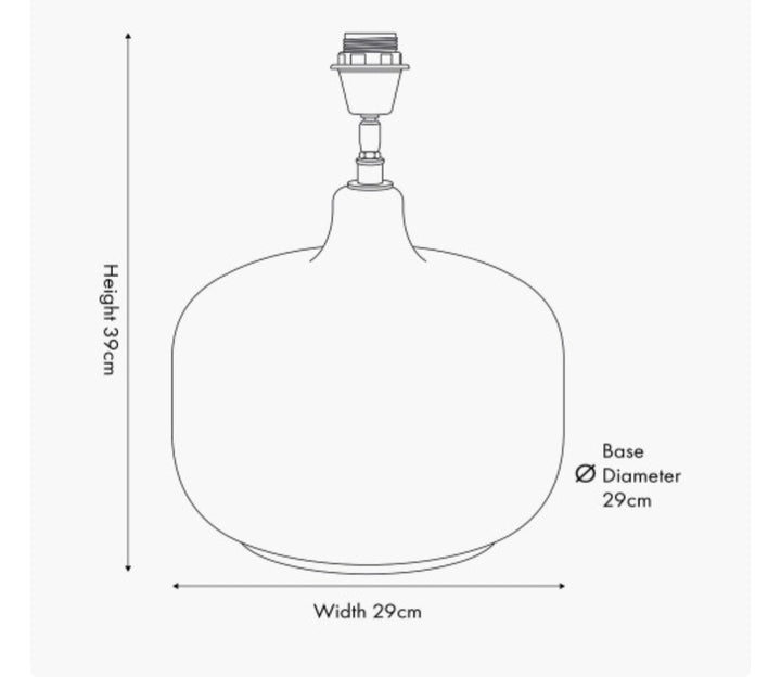 Corby Amber Glass Table Lamp Base