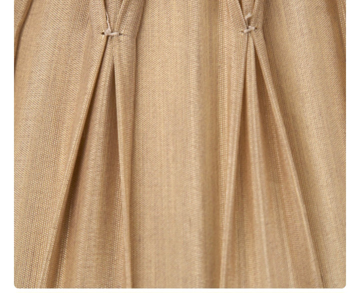 Garbo 15cm Gold Silk Mix Pinch Pleat Tapered Candle Clip Lampshade