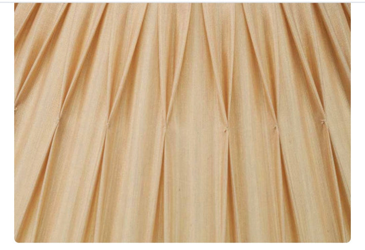 Garbo 40cm Gold Silk Mix Pinch Pleat Tapered Lampshade