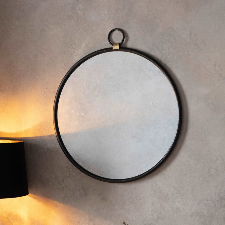 Black Loop Detail Mirror Large