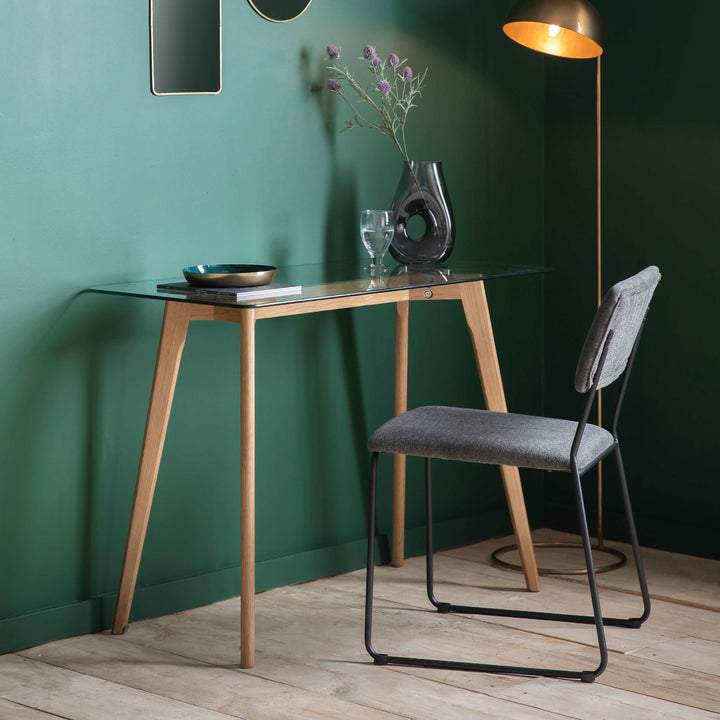 small oak desk