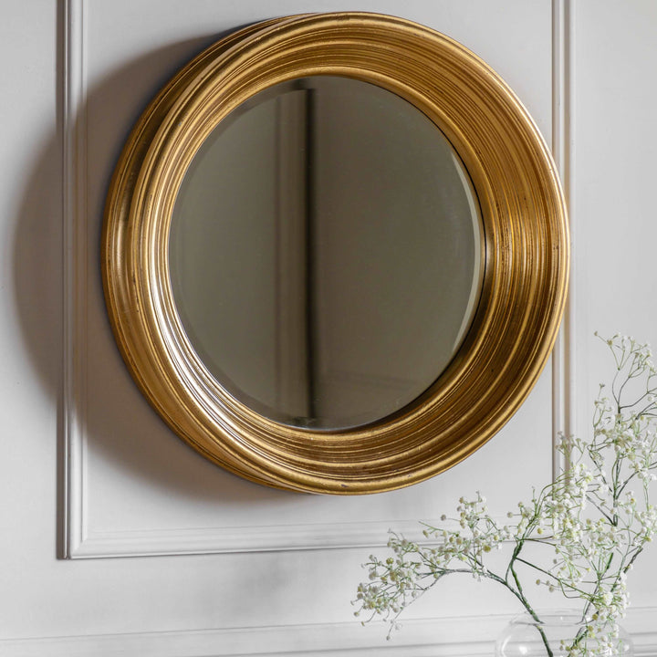 Charlie Round Mirror Gold