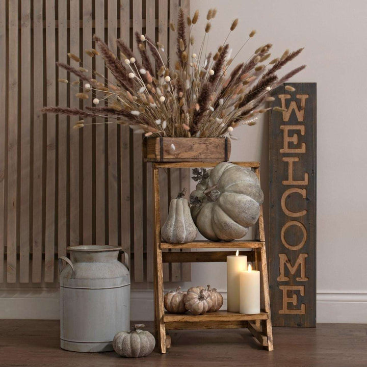 Carved Wood Effect Pumpkin