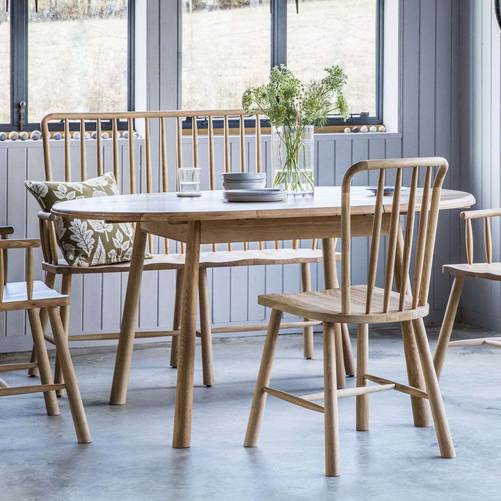 Dorset Oak Round Extending Dining Table