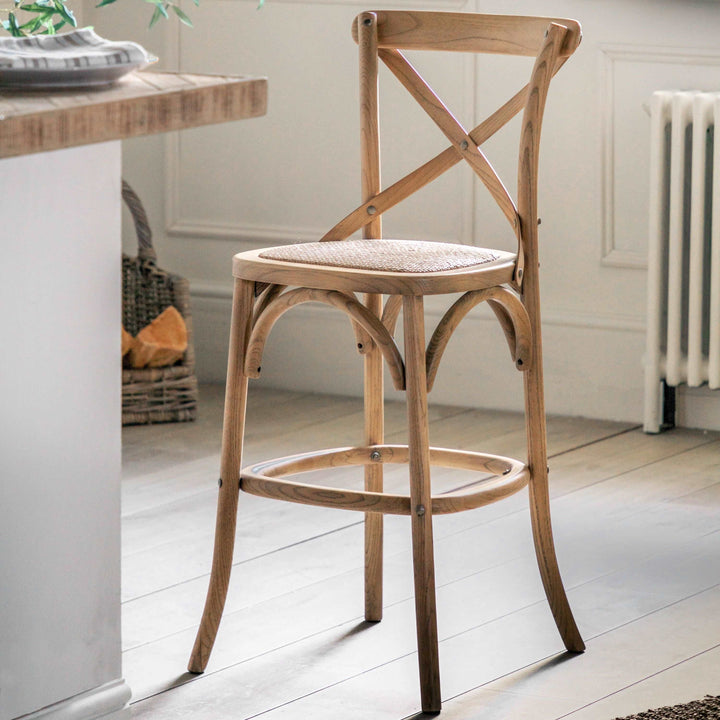 *Pre-order Natural Cross Back Breakfast Stool (2pk)