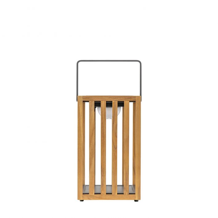 Solid Teak LED Solar Lantern