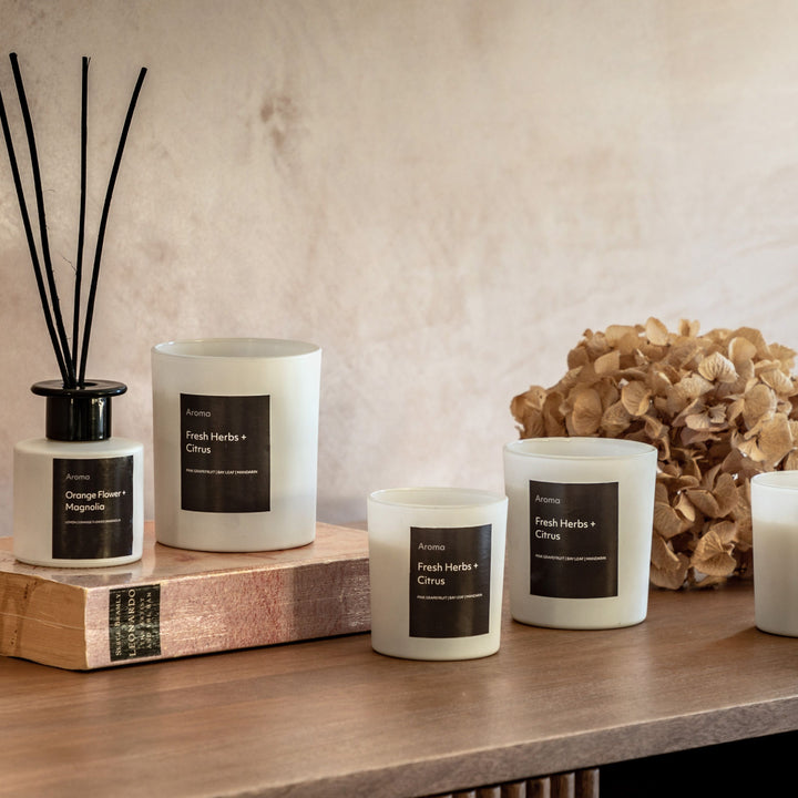 Fresh Herbs and Citrus Large Candle  by Aroma