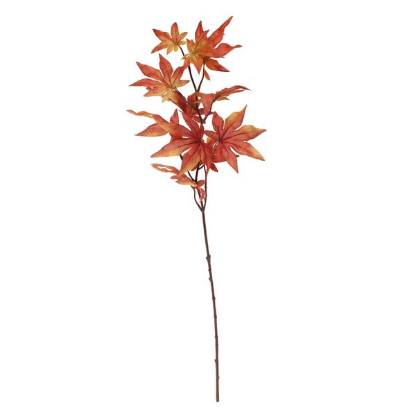Bunch of 3 Maple Leaf Spray Dark Orange (64cm)