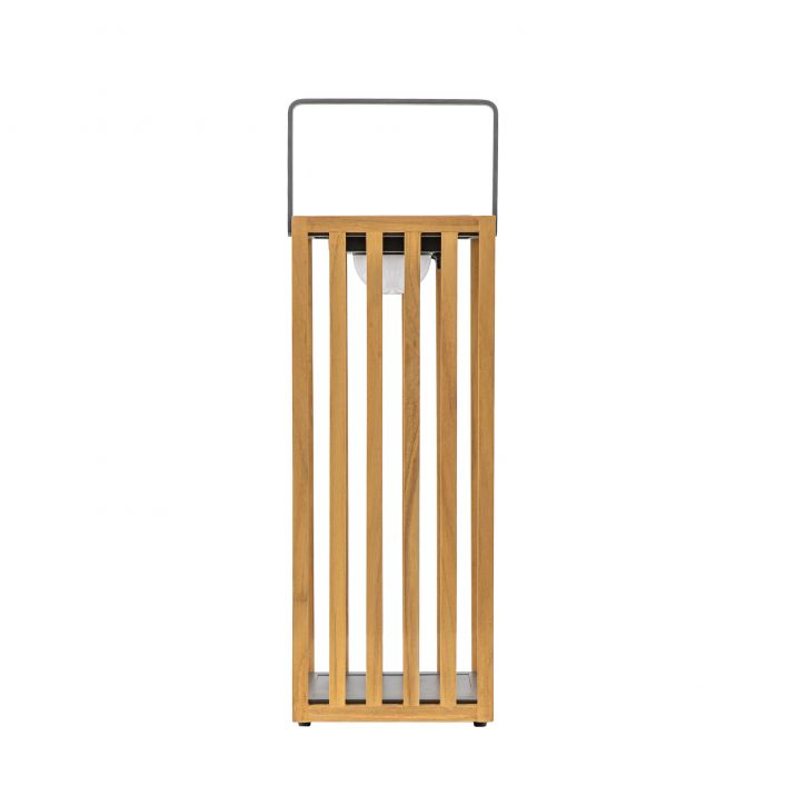 Solid Teak LED Solar Lantern