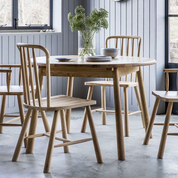 Dorset Oak Round Extending Dining Table