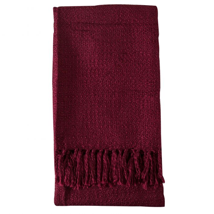 Acrylic Textured Throw - Claret