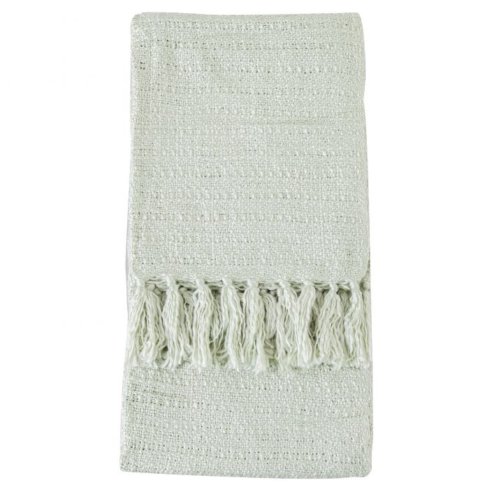 Acrylic Textured Throw - Green
