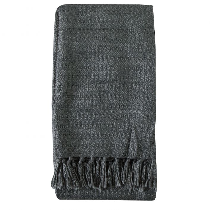 Acrylic Textured Throw - Grey