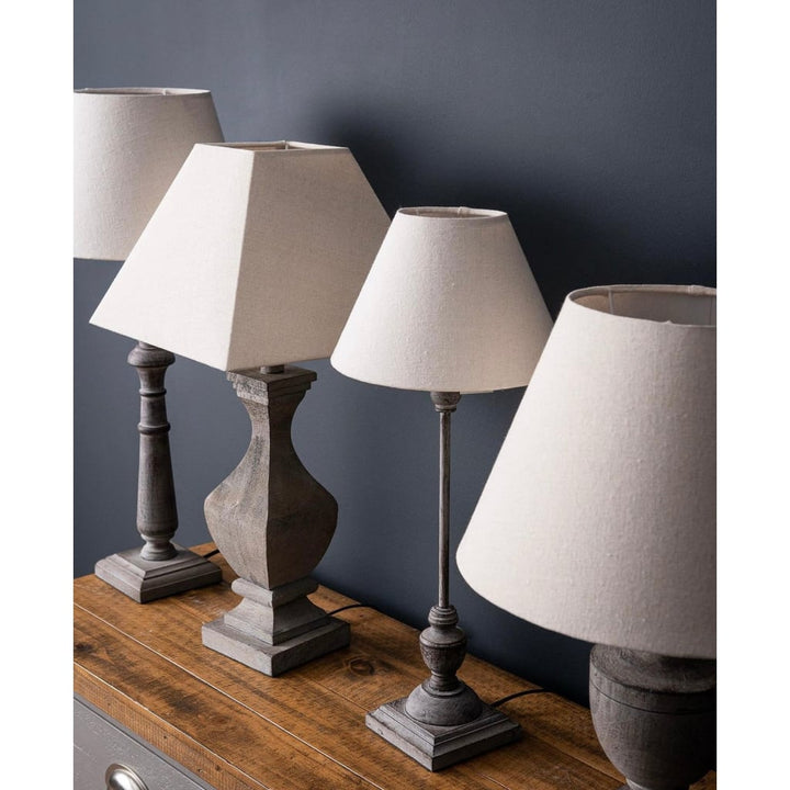 dark grey stick table lamp
