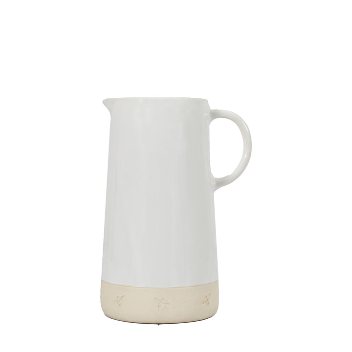 Stoneware Bee Jug White