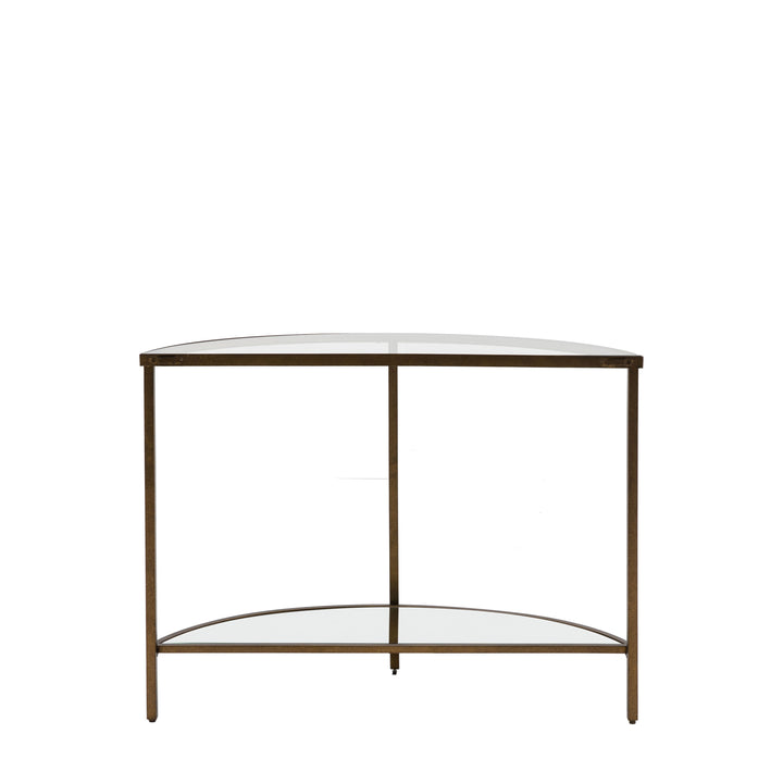 Hudson Demi Lune Bronze Table