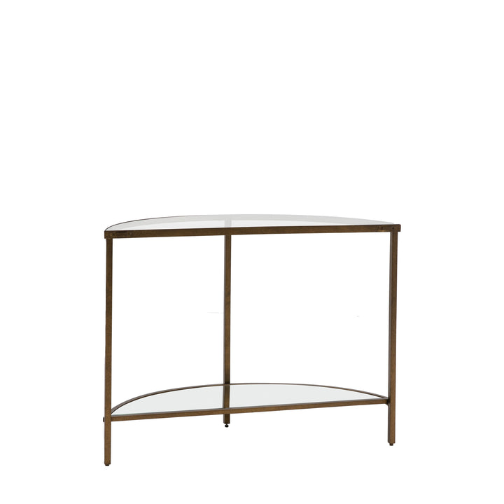 Hudson Demi Lune Bronze Table