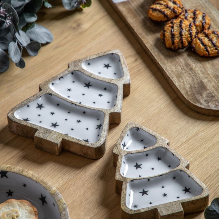 Small Starry Xmas Tree Nibbles Platter