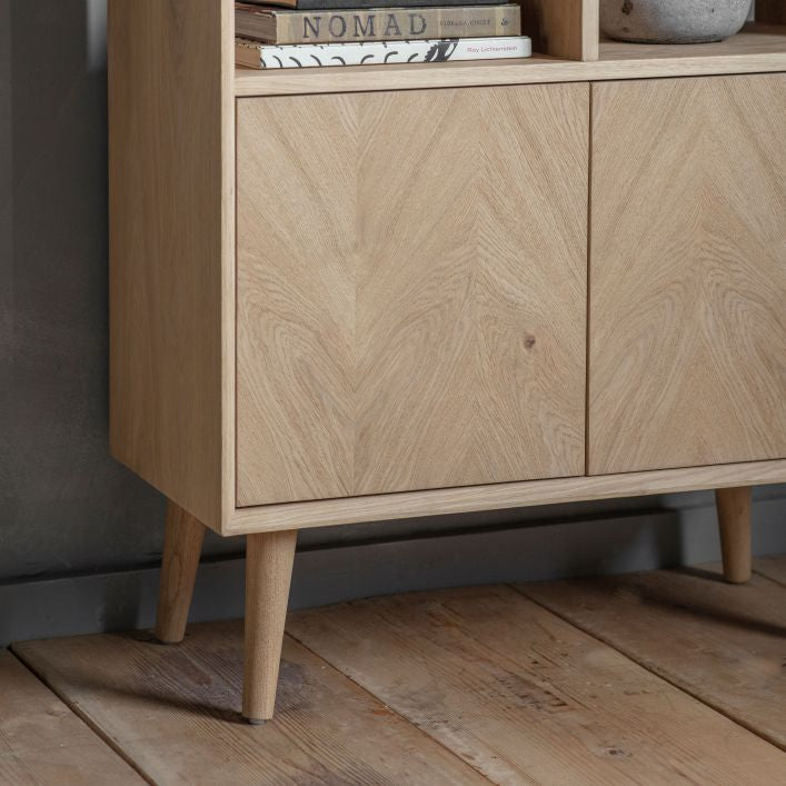 Malmö Oak 2 Door Open Display