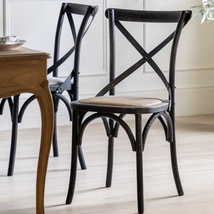 Ebony Cross Back Chair (2pk)