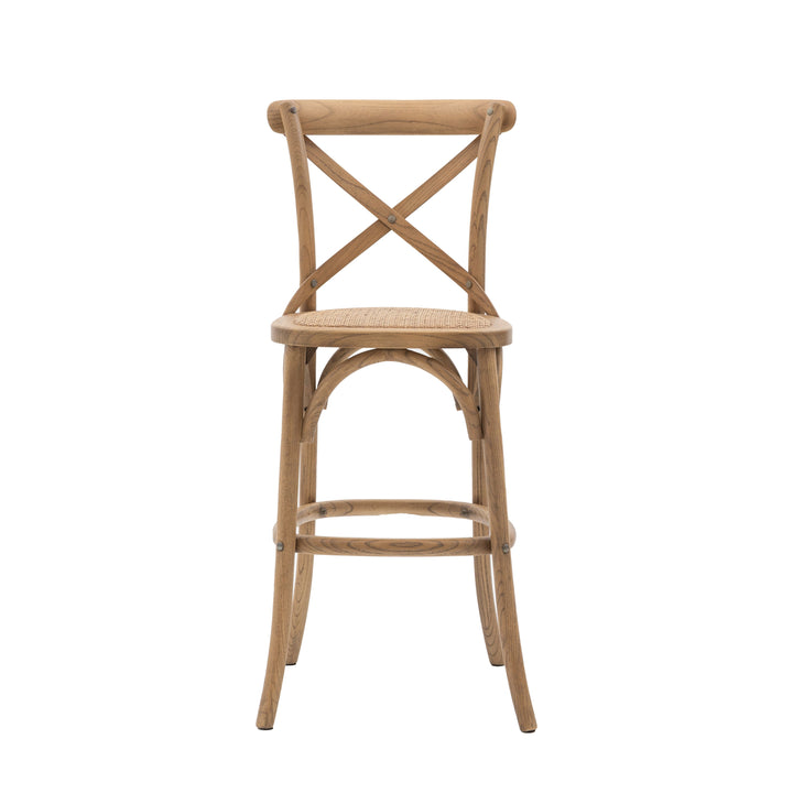 Natural Cross Back Breakfast Stool (2pk)