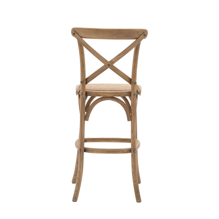 Natural Cross Back Breakfast Stool (2pk)