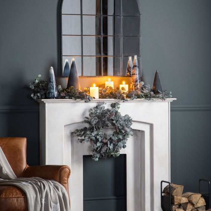 White Luxury LED Rustic Candle Set Of 3