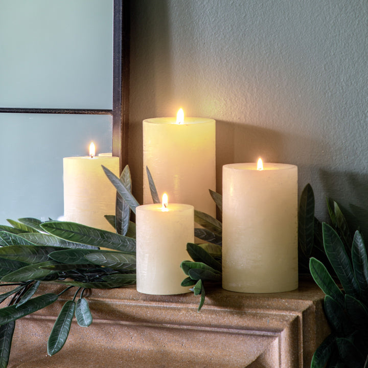 Pillar Candle Rustic 2 pack