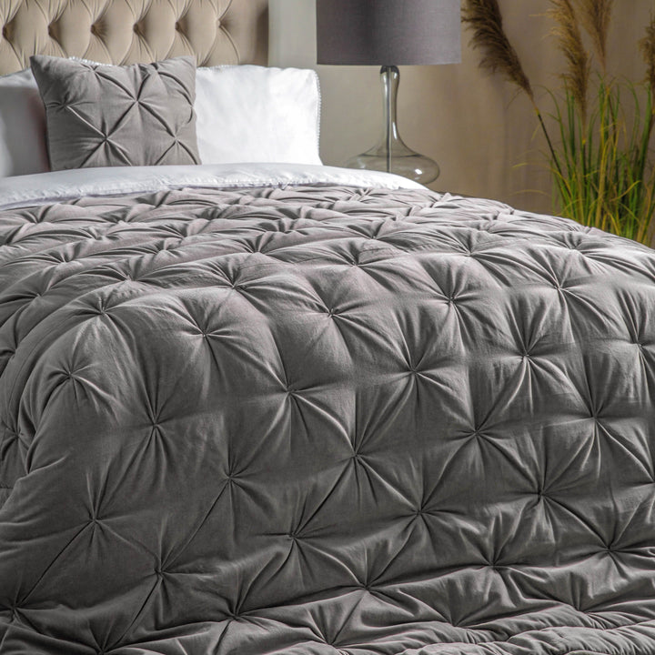 Neutral Opulent Velvet Bedspread