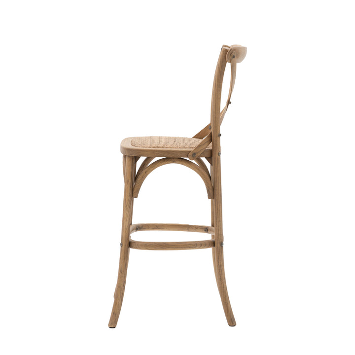 Natural Cross Back Breakfast Stool (2pk)