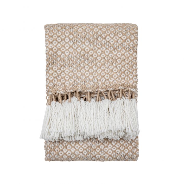 Woven Wrapped Tassel Throw
