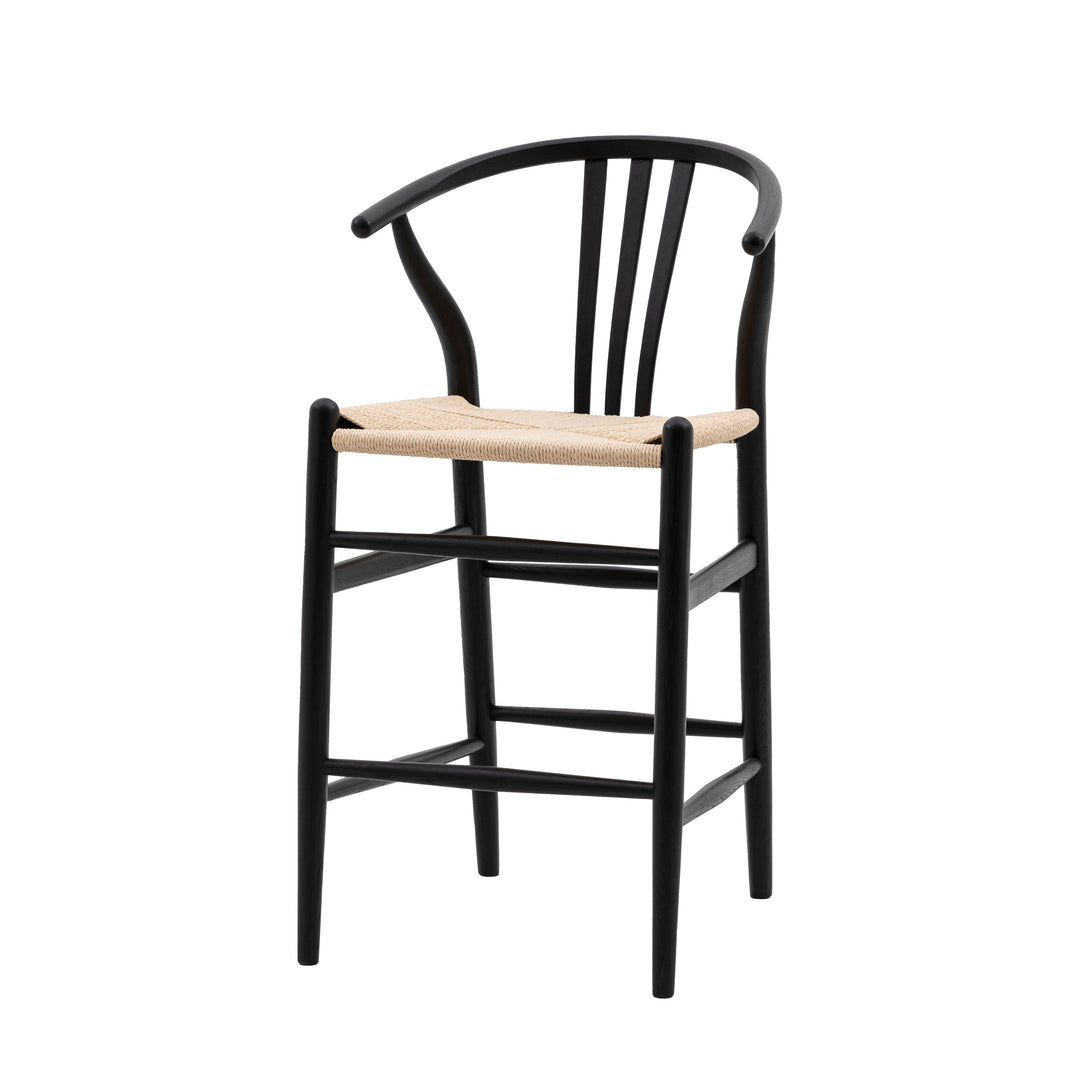 Black Wishbone Bar Stool 2pk