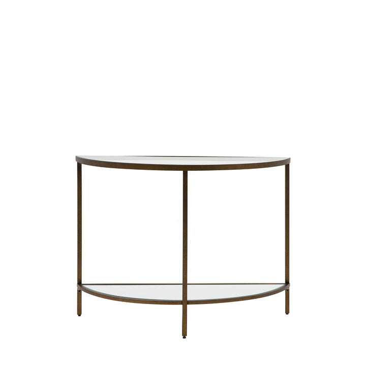 Hudson Demi Lune Bronze Table
