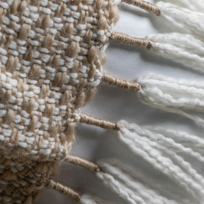 Woven Wrapped Tassel Throw