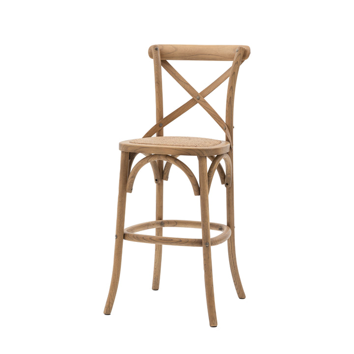 Natural Cross Back Breakfast Stool (2pk)