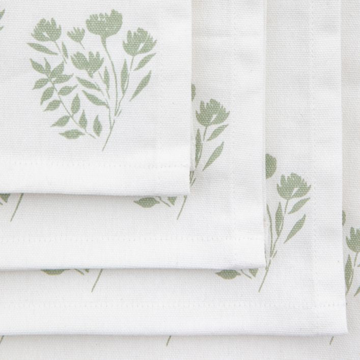 Sage Floral Napkin (4pk)