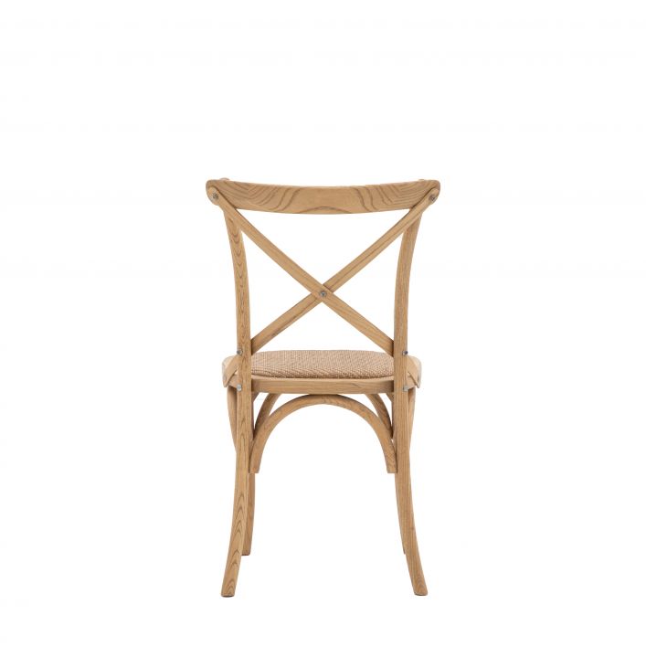 Natural Cross Back Dining Chair (2pk)