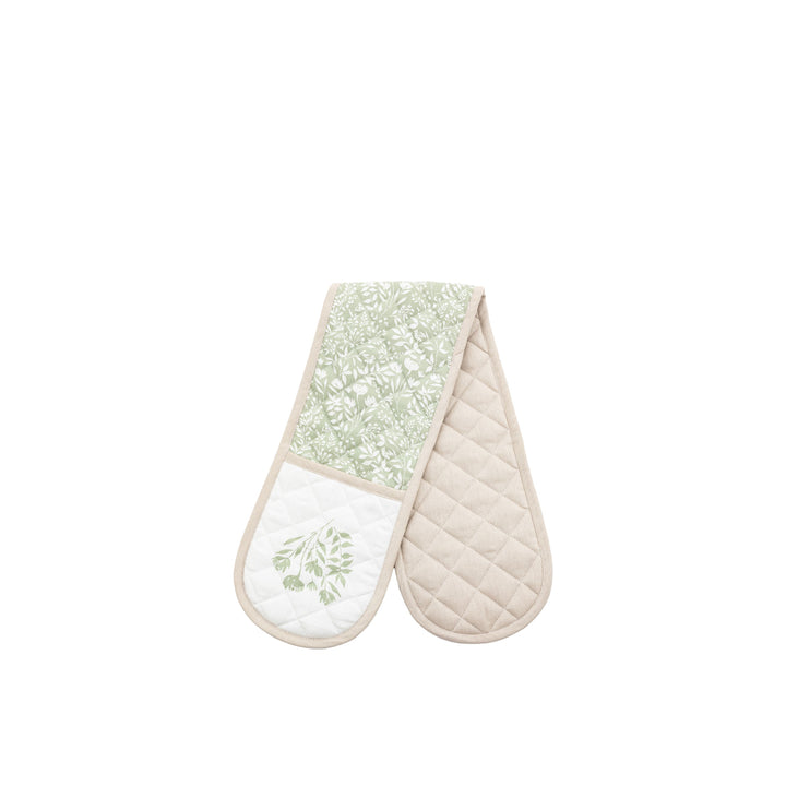 Sage Floral Oven Glove