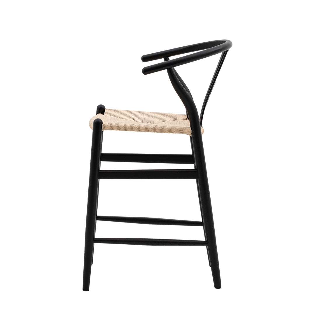 Black Wishbone Bar Stool 2pk