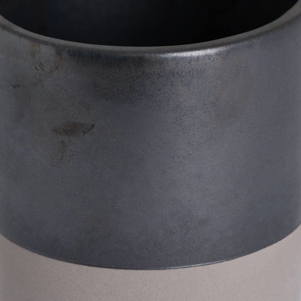 Large Metallic Grey Ceramic Planter