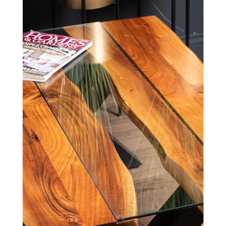 Silas Live Edge Natural Wood River Coffee Table - Coffee