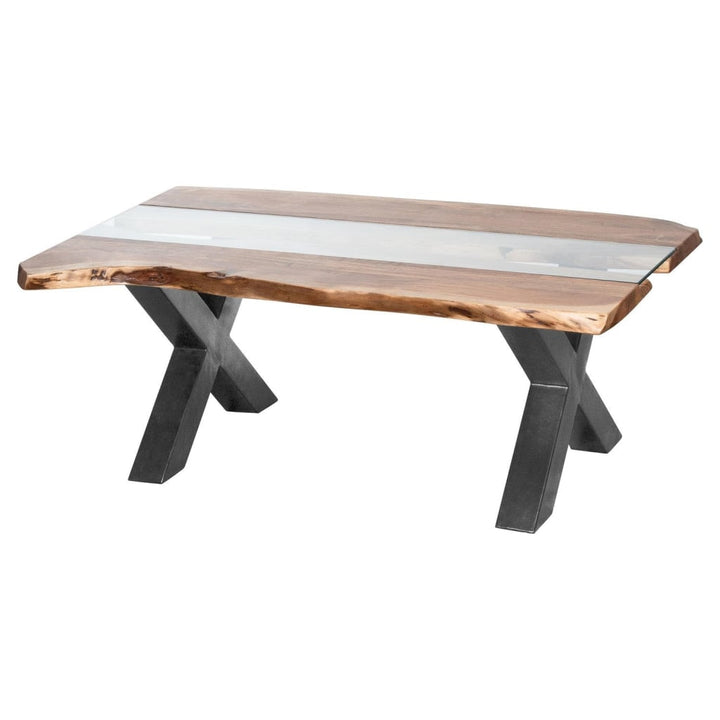Silas Live Edge Natural Wood River Coffee Table - Coffee