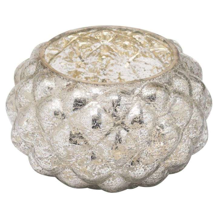 Noel Silver Foil Effect Votive Candle Holder - Home Pieces