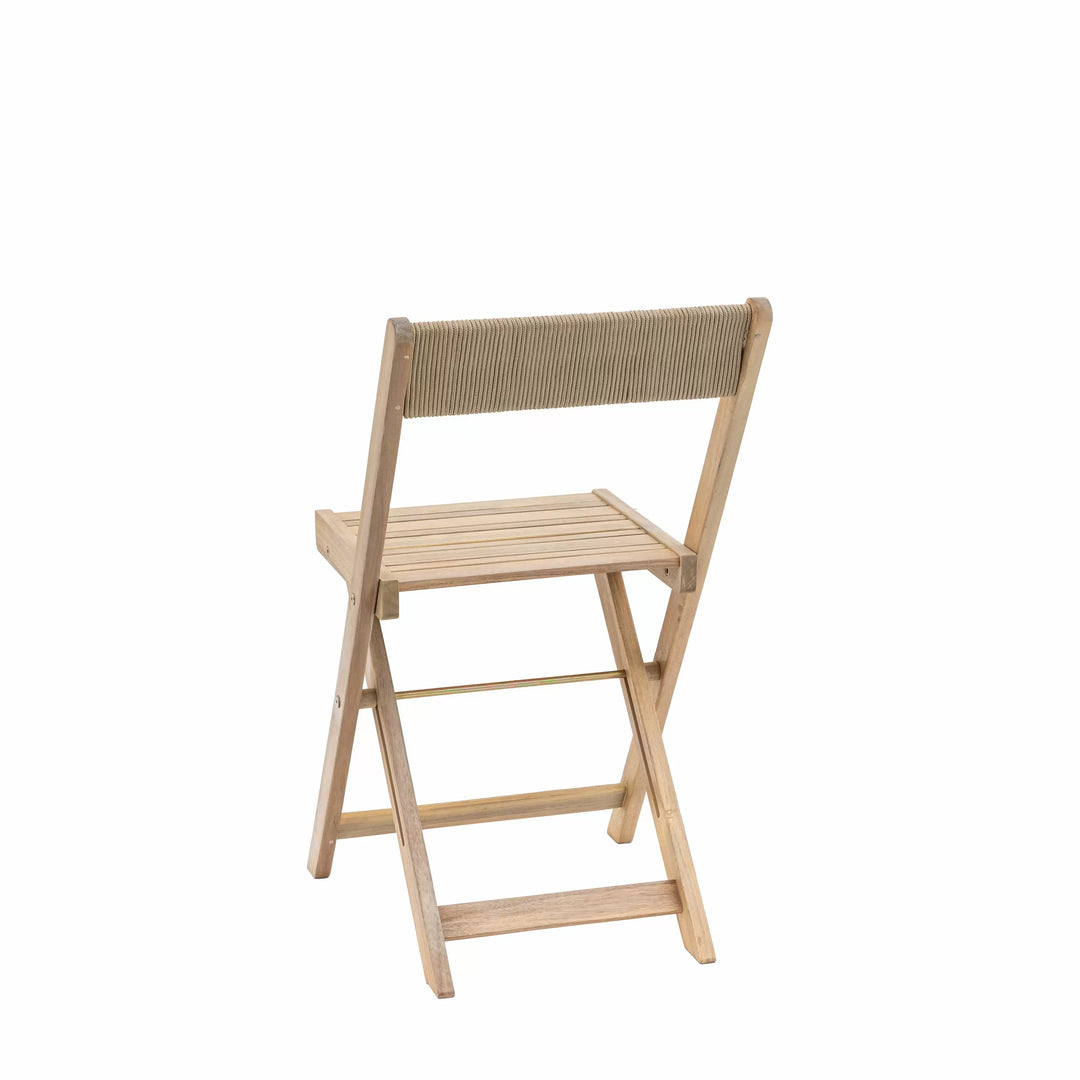 Lindos Folding Chair Natural 2pk