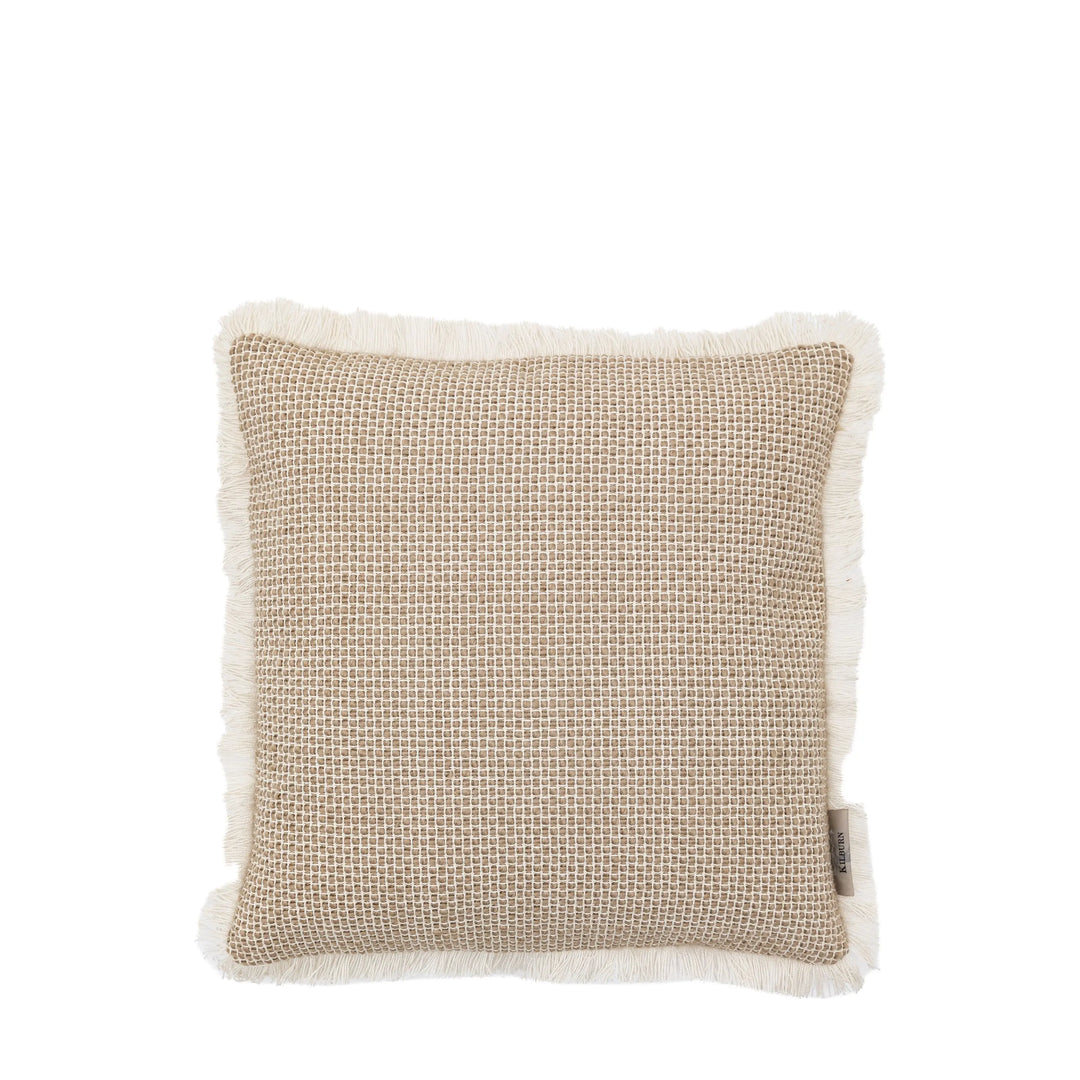 Saffron Neutral Woven Cushion