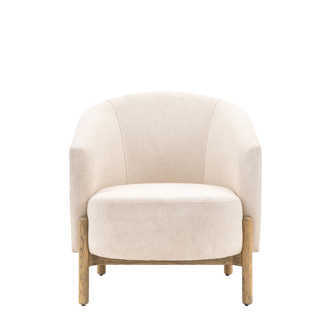 Stevie Curved Natural Armchair