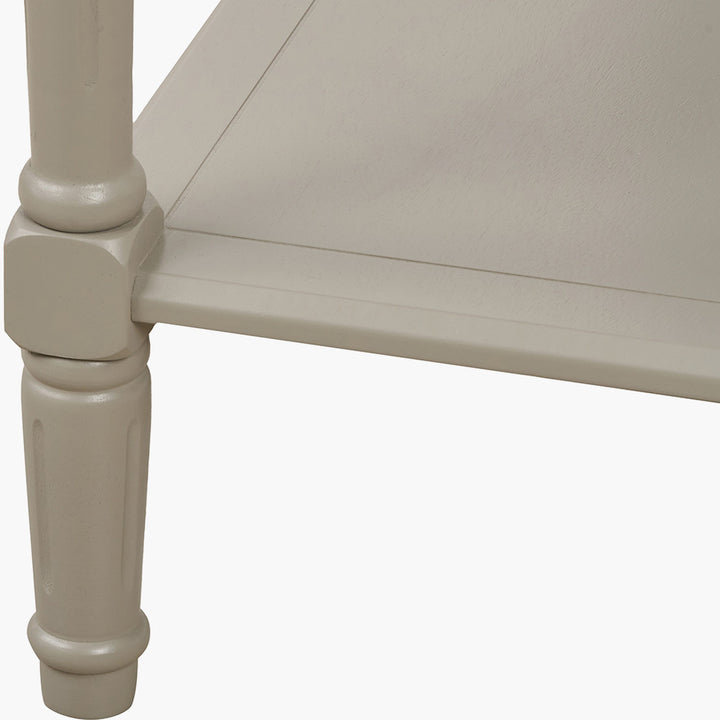 Heritage Putty Pine Wood Large Console Table