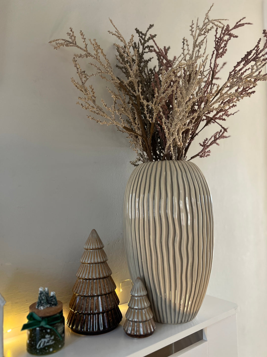 Artificial Dried Look Leaf Bunch - 70cm